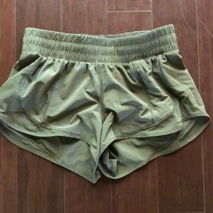 Army Green Lululemon shorts